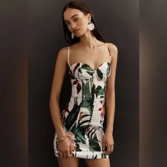 leopard print slip mini dress Women's Slip Dress in Brown/Black | Size Small